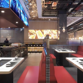 现代海鲜自助餐厅3D模型下载